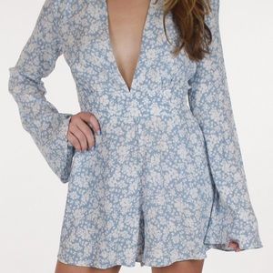 Light blue floral romper - Small - NWT